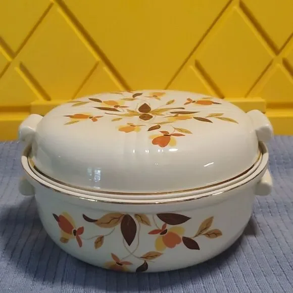 2 Qt Radiance Covered Casserole Autumn Leaf by HALL Superior - Mary Dunbar